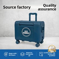 Glacière isotherme portable en alliage aluminium-magnésium avec roues universelles pour camping et pique-nique en extérieur, style européen et américain