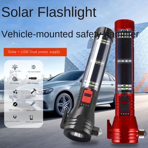 Nhà máy trực tiếp OEM/ODM đa chức năng ngoài trời khẩn cấp xe ánh sáng ABS cơ thể an toàn búa nam châm USB LED COB năng lượng mặt trời đèn Pin - Product Image 3