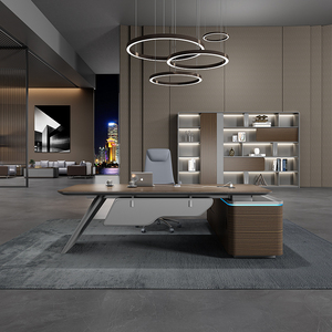 Giá rẻ bán buôn MDF văn phòng có thể điều chỉnh bảng và ghế với ngăn kéo Hiện Đại Văn phòng điều hành bàn cho giám đốc - Product Image 3