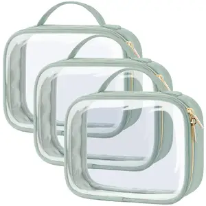 High Quality Clear Waterproof Cosmetic Bags With Handle