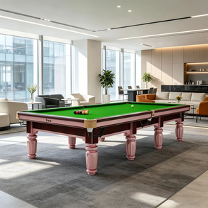Table de billard et de <span class=keywords><strong>snooker</strong></span> Tengbo 12 pieds, cadre de qualité tournoi, poches en cuir, pour usage domestique et commercial - Product Image 1