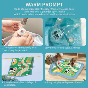 Jouets sensoriels en PVC pour tout-petits, motifs amusants sur le thème <span class=keywords><strong>de</strong></span> la <span class=keywords><strong>ferme</strong></span>, <span class=keywords><strong>tapis</strong></span> gonflable pour le temps passé sur le ventre, <span class=keywords><strong>tapis</strong></span> <span class=keywords><strong>de</strong></span> <span class=keywords><strong>jeu</strong></span> aquatique <span class=keywords><strong>de</strong></span> qualité supérieure pour bébés <span class=keywords><strong>de</strong></span> 3 à 24 mois - Product Image 5