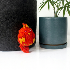 Felt & Yarn Handmade Red Bird Ornament Animal Shape Chinese <b>New</b> <b>Year</b> <b>Decor</b> Indoor Craft for Child - Product Image 3