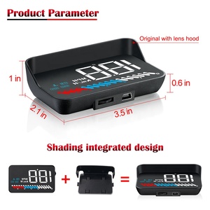 Velocímetros digitales de <span class=keywords><strong>2022</strong></span> pulgadas para coches, exceso de velocidad con alarma de pantalla Hud, indicador inteligente Obd2, Gps, novedad, 3,5 - Product Image 3