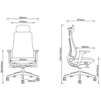 Chaise de bureau pivotante ergonomique de luxe moderne de conception italienne originale, dossier haut, mécanisme multifonctionnel, tissu en maille