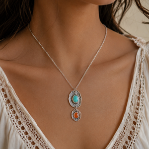 Collana con Ciondolo in Stile Bohémien, Design Vintage, Collana a Catena per Donne - Product Image 3