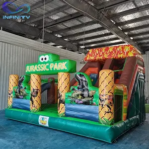 China Manufacturer Bouncer Baby Rocking Giant Inflatable Climbing Funcity Bouncy Castle Jurassic Park For Sale