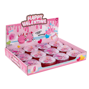 Hot Sale Happy Valentine Air Dry Scented Pink Crystal Putty for Holiday - Product Image 1