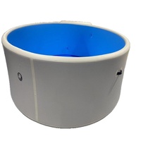 PROELIFE Tragbarer Runder Aufblasbarer Swimmingpool 15-30cm Dick für Erwachsene Faltbar Gebürstet für Zuhause und Draußen