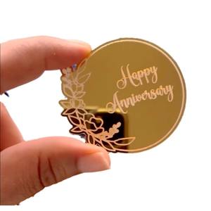 Décoration de gâteau d'<span class=keywords><strong>anniversaire</strong></span> en acrylique, <span class=keywords><strong>guirlande</strong></span> florale, topper pour cupcake, fournitures de fête d'<span class=keywords><strong>anniversaire</strong></span>, design élégant de couronne - Product Image 5