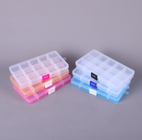 6/10/12/15/24/28/36 grilles amovibles en plastique Transparent organisateur bijoux perle étui couvercle conteneur boîte de rangement pour bijoux pilule