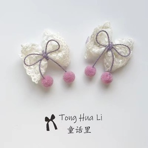 Children's hair <b>clips</b>, lace <b>bow</b>, women's hair <b>clips</b>, baby <b>clips</b>, elegant princess hair accessories, won't damage hair, small - Product Image 1