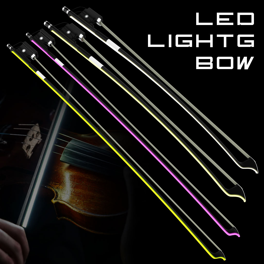 ライトチェロ弓 LED 弓カーボンファイバーアルコ 4/4 アコースティック