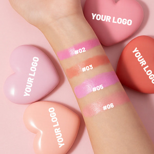 Paleta de Rubor y <span class=keywords><strong>Iluminador</strong></span> en Crema Mate con Logotipo Personalizado, Tono Rosa Suave y Brillante, Maquillaje de Marca Privada - Product Image 2