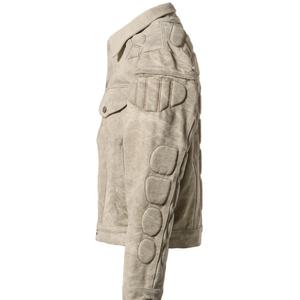 Chaqueta de Motociclista de Mezclilla con Bordado 3D y Lavado Ácido Personalizada para Hombre - Product Image 3