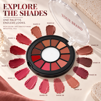 Palette de rouges à lèvres 12 couleurs multicolores longue tenue, anti-transfert, naturel, ne colle pas au verre, différentes nuances pour maquillage quotidien, marque privée