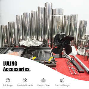 Coude de cheminée en acier inoxydable LULING d'origine avec bouclier thermique – Accessoires pour poêles à bois extérieurs - Product Image 3