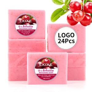 自有品牌抗色素沉着天然胡萝卜素玫瑰熊果苷谷胱甘肽手工美白洁面皂 - Product Image 6