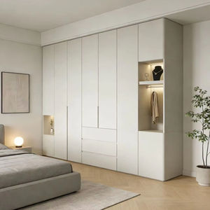 <span class=keywords><strong>Ensemble</strong></span> de 2 armoires identiques finition mate pour chambre – Meuble de rangement durable pour couple ou chambre d'amis - Product Image 1