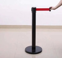 Support de ceinture rétractable en acier inoxydable ligne de file d'attente bancaire corde de contrôle de foule poteau de sécurité poteau poteau de velours barrière