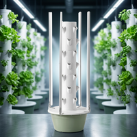 Tour hydroponique à 7 niveaux avec éclairage LED, système hydroponique vertical, culture sans sol, jardin intérieur pour légumes, fraises et herbes