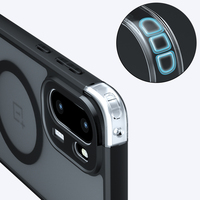 Étui antichoc magnétique en TPU et PC pour OnePlus ACE6 ACE6T 15R, coque de téléphone transparente mate anti-jaunissement, sensation agréable au toucher