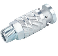 Raccords de tuyau d'air 1/2 pouce à haut débit, type industriel I/M, en acier avec coupleur zingué, avec filetages 1/2 FNPT et 1/2 NPT -10~60°C