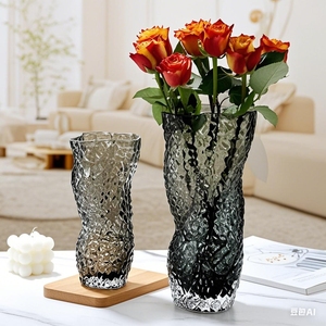 แจกันแก้วลายหยดน้ำไม่สม่ำเสมอ - Product Image 5