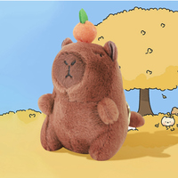 Porte-clés en peluche 3D Capybara mignons avec des motifs amusants sur le thème de la nourriture et de la nature pour la décoration de sacs et de clés et pour offrir en cadeau