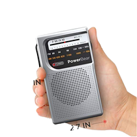K-266 Lage Prijs Beste Oplaadbare Mini Draagbare Pocket Radio Ingebouwde Oortelefoon Jack Radio Am/Fm 2 Band Stereo Radio