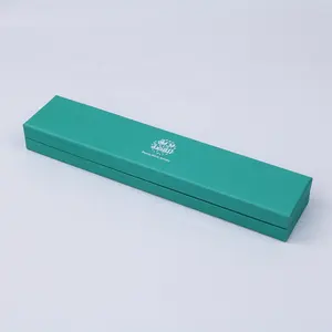Customized White LOGO Green Cardboard 2 Pieces Packer Foam Inlay Jewelry Bracelet Box