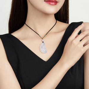 จี้หยกอาเกตสีขาวลายมังกรและนกฟีนิกซ์ธรรมชาติ ของขวัญสไตล์จีนสำหรับทุกเพศ พร้อมใบรับรองการประเมินราคา E104 - Product Image 4