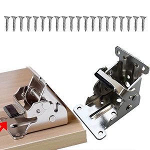 Gấp bảng chân có thể gập lại đồ nội thất chân bản lề, gấp bàn chân chân chân với ốc vít, tự khóa bản lề mở rộng hỗ trợ - Product Image 3