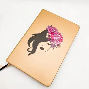 2024 gran oferta cuaderno planificador papelería personalizada cuero de tacto suave flor chica diario Agenda diario libro para regalo