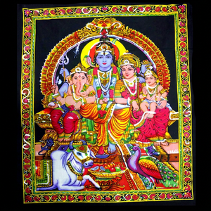 Tapisserie murale en coton 100% avec motif bohème des dieux indiens traditionnels, décoration d'intérieur, art textile, rectangle, pour le Nouvel An chinois - Product Image 1