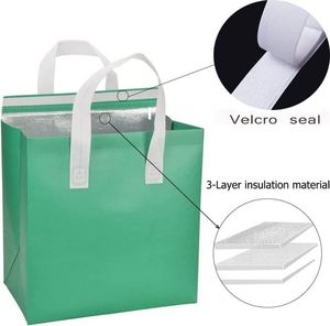 Custom Restaurant Dessert Oil Proof Waterproof Non-Woven Insulation Tote Takeaway Bags Food Packaging - Product Image 2