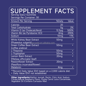 Gummies Brûle-Graisse Nocturnes pour un Ventre Plat, Contrôle du Poids et Boost d'Énergie avec Mélatonine - Product Image 4