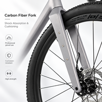 Vélo de gravier G2max 700C avec transmission électrique, cadre en alliage d'aluminium, 13 vitesses, freins à disque hydrauliques, fourche en fibre de carbone, tout-terrain
