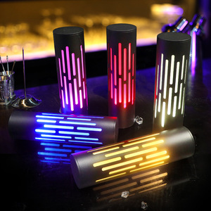 Led Bar Counter Table <b>Lamp</b> Rechargeable Cylindrical Decorative <b>Light</b> For Nightclubs Cafes Restaurants <b>Touch</b> Control Battery - Product Image 1