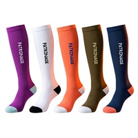 Chaussettes de compression respirantes pour femmes, hautes jusqu'au genou, pour la course, la corde à sauter, le fitness, absorbant la transpiration, chaussettes amincissantes