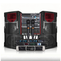 Système de sonorisation professionnel pour extérieur, étanche, avec enceintes trois voies haute puissance simples/doubles de 15 pouces, fréquence 40Hz-20kHz
