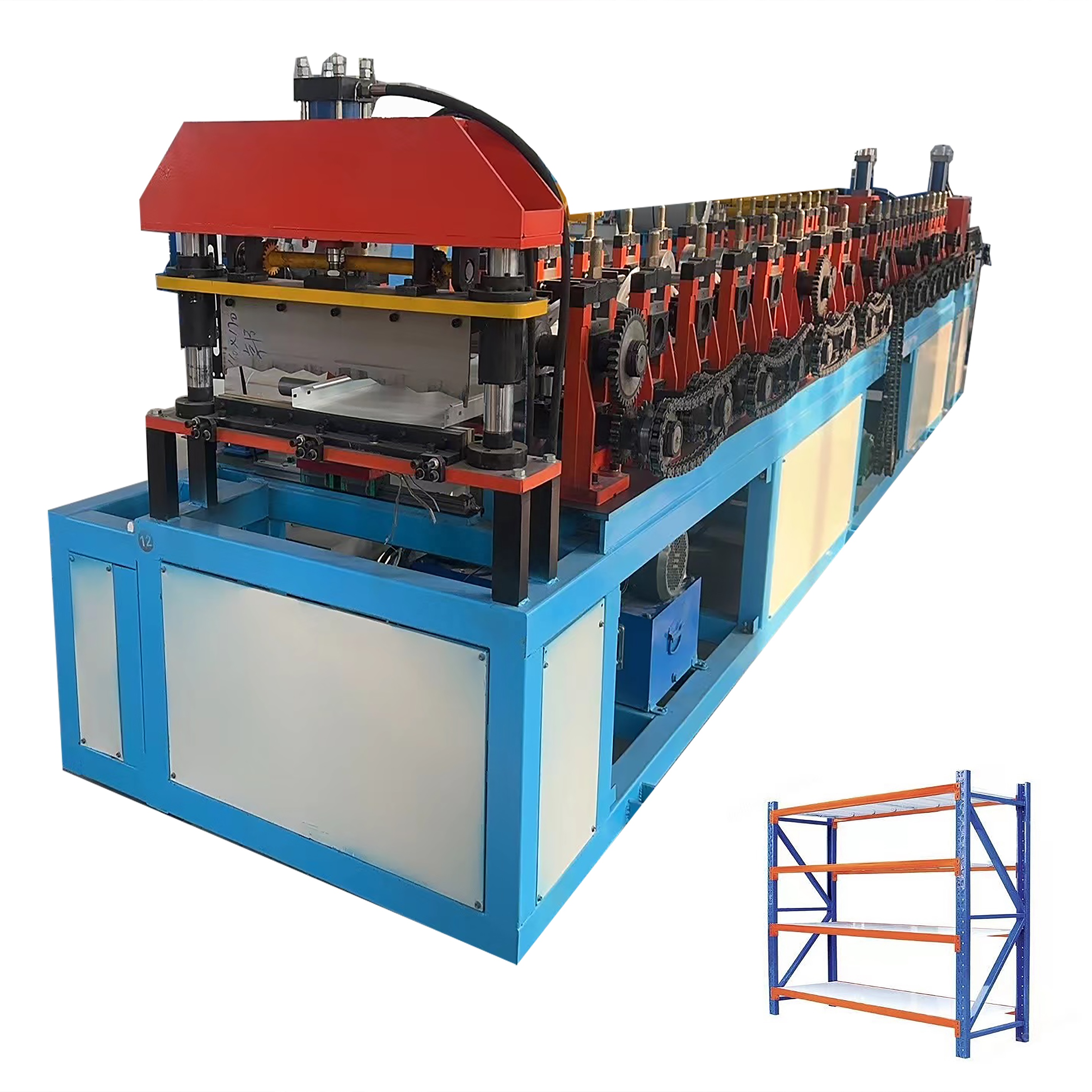 Industrial Load Pallet Storage Rack Shelf Panel Making Roll Forming Machine for Supermarket