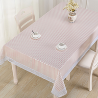 Nappe en dentelle de vinyle rectangulaire Nappe en dentelle de cristal Couverture de table en dentelle de vinyle lavable