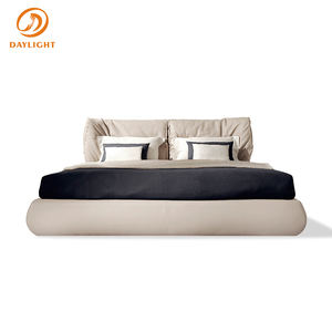 Nuevo Diseño <span class=keywords><strong>de</strong></span> <span class=keywords><strong>Cama</strong></span> Moderna con Cabecera <span class=keywords><strong>de</strong></span> Cuero Elegante, Cómoda, con Respaldo <span class=keywords><strong>de</strong></span> Cuero Genuino, Estilo Italiano - Product Image 6