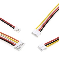 Kabel Terminal Satu Kepala XH2.54mm Murah Berkualitas Tinggi 2/3/4/5/6/7/8/9/10/11/12P Kabel Penghubung Elektronik Berwarna 10/20/30CM 26AWG