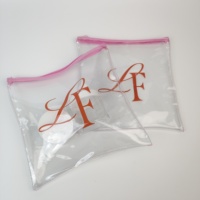 Grande pochette zippée transparente en PVC, sac de toilette de voyage étanche, sac d'emballage en plastique cousu pour maillots de bain et organisateur de T-shirts