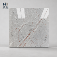 Carreaux de porcelaine pleine masse 600x600mm effet marbre brillant, faciles à nettoyer, vente directe usine pour projets hôteliers, centres commerciaux et bureaux
