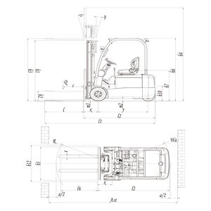 Montacargas Eléctricos Mini de Fábrica de 60V, 1 Tonelada, 1.5 Toneladas, 2T, Precio de Montacargas Eléctricos con Batería - Product Image 6
