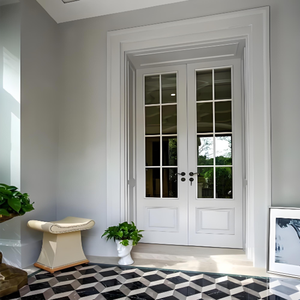 Porta d'Ingresso in Alluminio con Doppio o Triplo Vetro, Design Moderno, Porte Francesi a Battente in Alluminio - Product Image 2