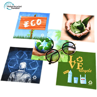 Eastsunshine Promotion Exceptionnelle – Chiffonnette pour Lunettes en RPET à Impression Numérique Personnalisable avec Logo, Microfibre Recyclée de Haute Qualité